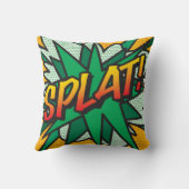 ポップアート スプラット 現代 レトロ コミック ブック モダン トレンディ クッション (裏面)