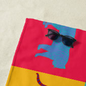 ポップアート タイガー ビーチタオル (インサイチュ)