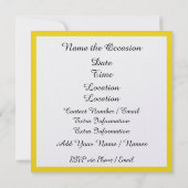 ポップアート・ディナー / クッキング / フードイベント ご招待 招待状 (裏面)