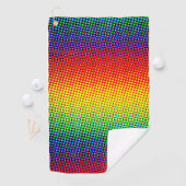 ポップアート ドット レインボー 明るい 元気 ポップカラー ゴルフタオル (インサイチュ)