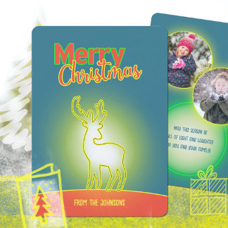 ポップアート ネオンレッドノエル ツー フォト クリスマス