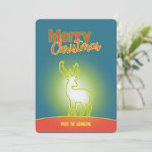 ポップアート ネオン 鹿 2枚 写真 クリスマス (スタンド正面)