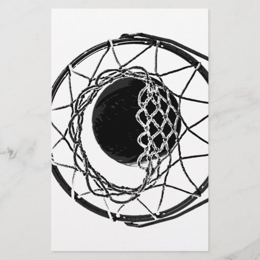 ポップアート バスケットボール 便箋 (正面)