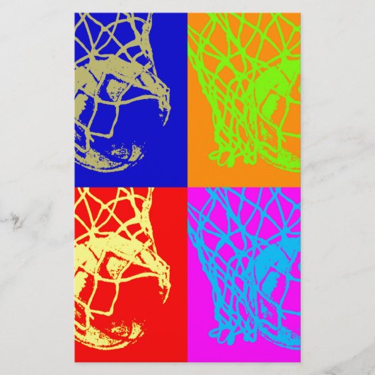 ポップアート バスケットボール 便箋 (正面)