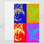 ポップアート バスケットボール 便箋 (正面/裏面)