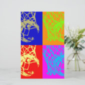 ポップアート バスケットボール 便箋 (スタンド正面)