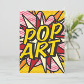 ポップアート ファン レトロ コミックブック 招待状 (スタンド正面)