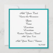 ポップアート・ファン・招待 招待状 (裏面)