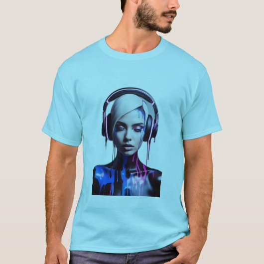 ポップアート フレンズ: 音楽と笑顔のTシャツ Tシャツ (正面)