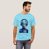 ポップアート フレンズ: 音楽と笑顔のTシャツ Tシャツ (正面フル)