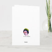 ポップアート モダン ファン ハー マジェスティ イギリス国旗のメガネの女王 カード (裏面)