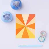 ポップアート モダン 60年代 ファンキー 幾何学的なオレンジ色の光線 チラシ (シングル)