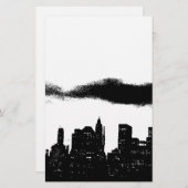 ポップアート モノクロ NYC ニューヨークシティ 便箋 (正面/裏面)