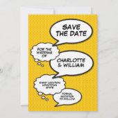 ポップアート レトロ コミックブック 保存の日 ファン 招待状 (裏面)