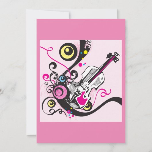 ポップアート・ヴァイオリン・アブストラクト・ミュージカル・パンクロック 招待状 (正面)
