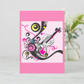 ポップアート・ヴァイオリン・アブストラクト・ミュージカル・パンクロック 招待状