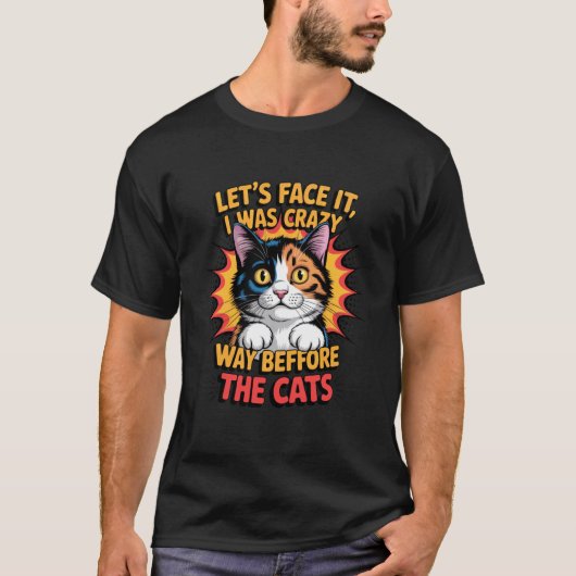 ポップアート 面白い 猫好きのための三毛猫Tシャツ Tシャツ (正面)
