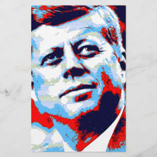 ポップアート JFK ジョン・F・ケネディ 赤 青 便箋