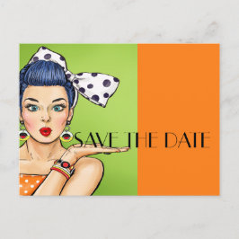 ポップアート SAVE THE DATE ポストカード