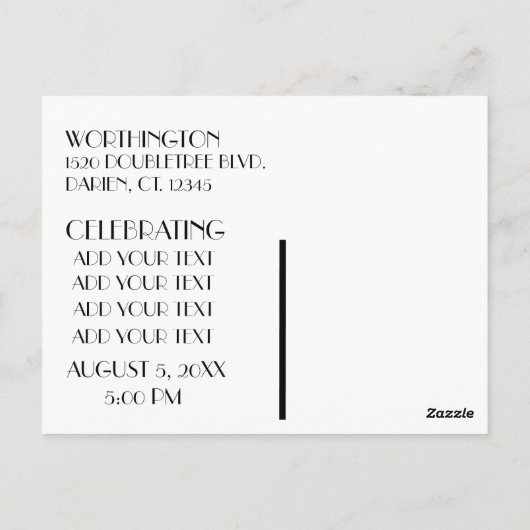 ポップアート SAVE THE DATE ポストカード (裏面)