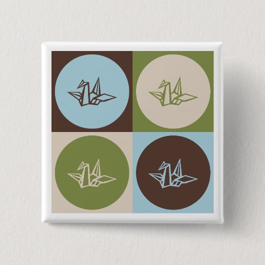 ポップアートOrigami 缶バッジ (正面)