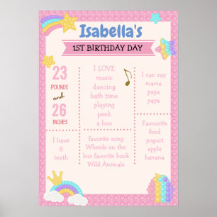 ポップイットフェidget マイルストーン フェidget  女の子用 ポスター