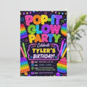 ポップイット グロー 誕生日パーティー 招待状 (スタンド正面)