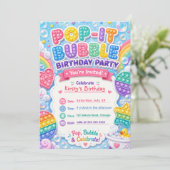 ポップイット バブル 誕生日パーティー 招待状 (スタンド正面)