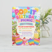 ポップイット ピクニック 誕生日パーティー 招待状 (スタンド正面)