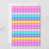 ポップイット フィジェットトイ ユニコーン レインボー 誕生日 招待状 (裏面)