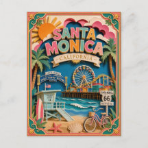 ポップカット ステイツ サンタモニカ カリフォルニア ペーパーアート