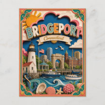 ポップカット・ステイツ・ブリッジポート コネチカット ペーパーアート