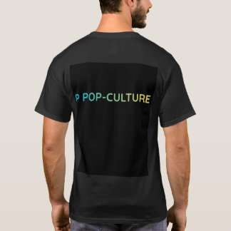 ポップカルチャーTシャツ - グラデーションタイポグラフィバックプリント Tシャツ