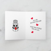 ポップコおもしろいンプン |気のあるそぶりをしたカップル カード (内部)