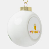 ポップコおもしろいーン セラミックボールオーナメント (左)