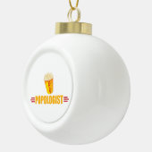 ポップコおもしろいーン セラミックボールオーナメント (右)