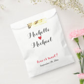 ポップコパーソナライズされたン結婚またはキャンディバービュッフェ フェイバーバッグ (封をした状態)