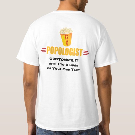 ポップコーパーソナライズされたン Tシャツ (裏面)