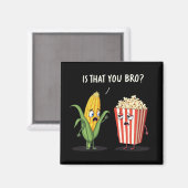 ポップコーンおもしろいかわいいかわいいスタイルポップコーンポップ・アートの – コーン マグネット (正面/裏面)