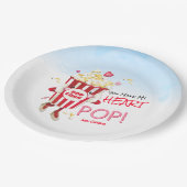 ポップコーンおもしろい愛 ペーパープレート (アングル)