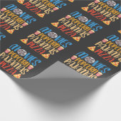 ポップコーンおもしろい映画とピザ映画のフードナイト ラッピングペーパー (角)