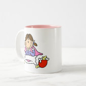 ポップコーンおよびパジャマのマグ ツートーンマグカップ (正面左)