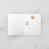 ポップコーンおよび映画夜招待状 招待状 (内部)