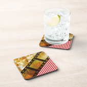 ポップコーンおよび映画巻き枠のフィルムのコースター コースター (右側)