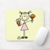 ポップコーンおよび綿菓子のTシャツおよびギフト マウスパッド (マウス)