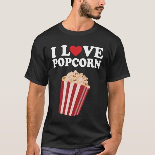 ポップコーンが大好きな友達 Tシャツ (正面)