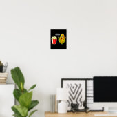 ポップコーンだよねブラコーンおもしろ食べ物ダジャレ ポスター (ホームオフィス)