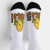 ポップコーンつきキュートなコーンウォッチングTV ソックス (上部)