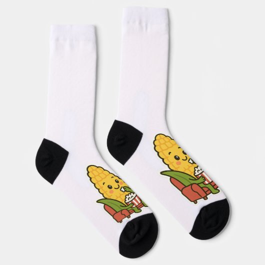 ポップコーンつきキュートなコーンウォッチングTV ソックス (右)