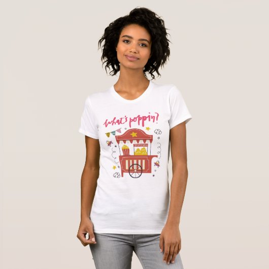 ポップコーンで何が起こっているの？ Tシャツ (正面フル)
